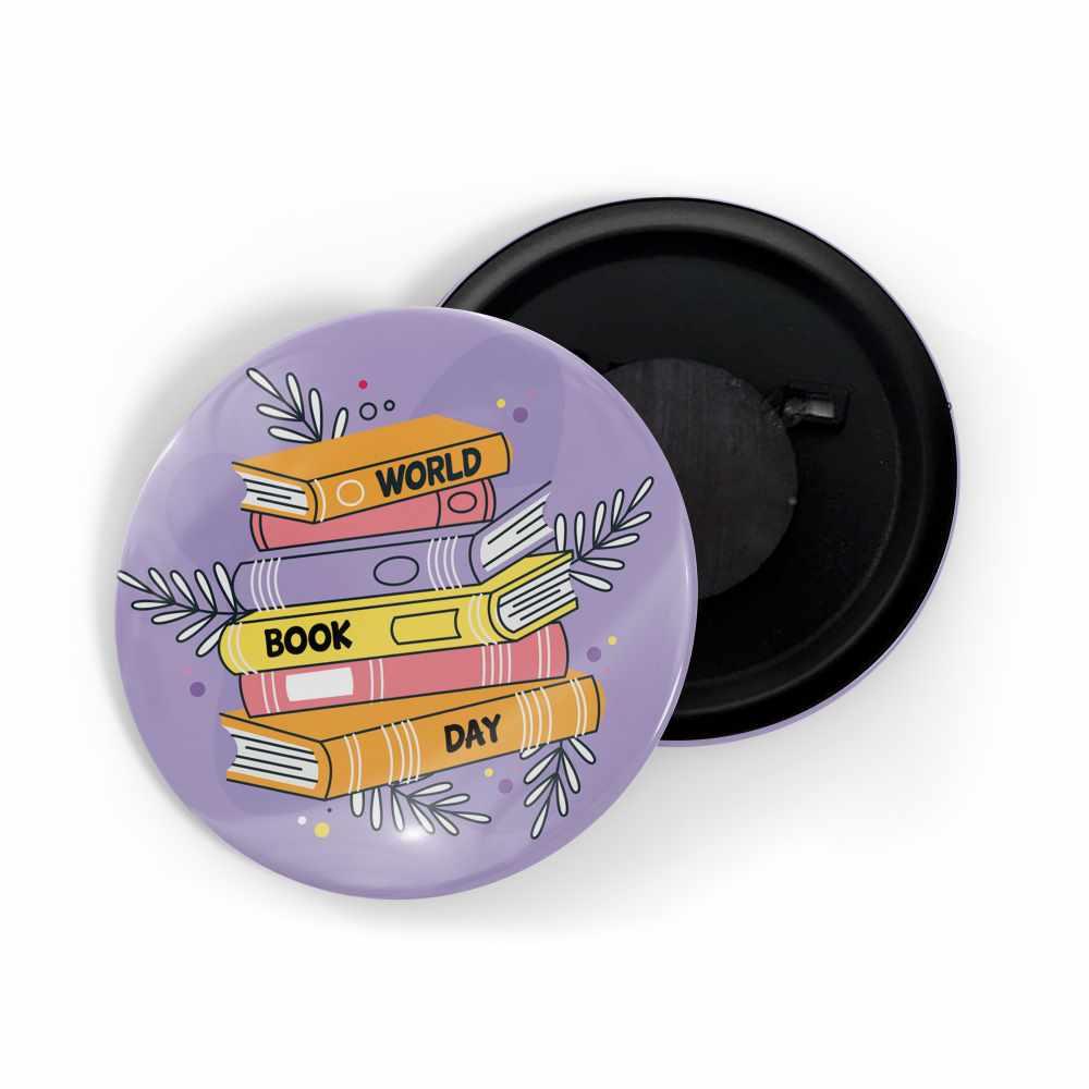 dhcrafts Fridge Magnet Purple World Book Day D3 Glossy Finish Design Pack of 1